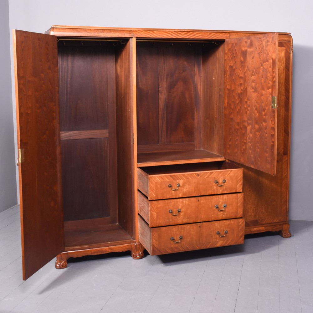 Large Whytock & Reid of Edinburgh Satin-Birch Wardrobe View VI