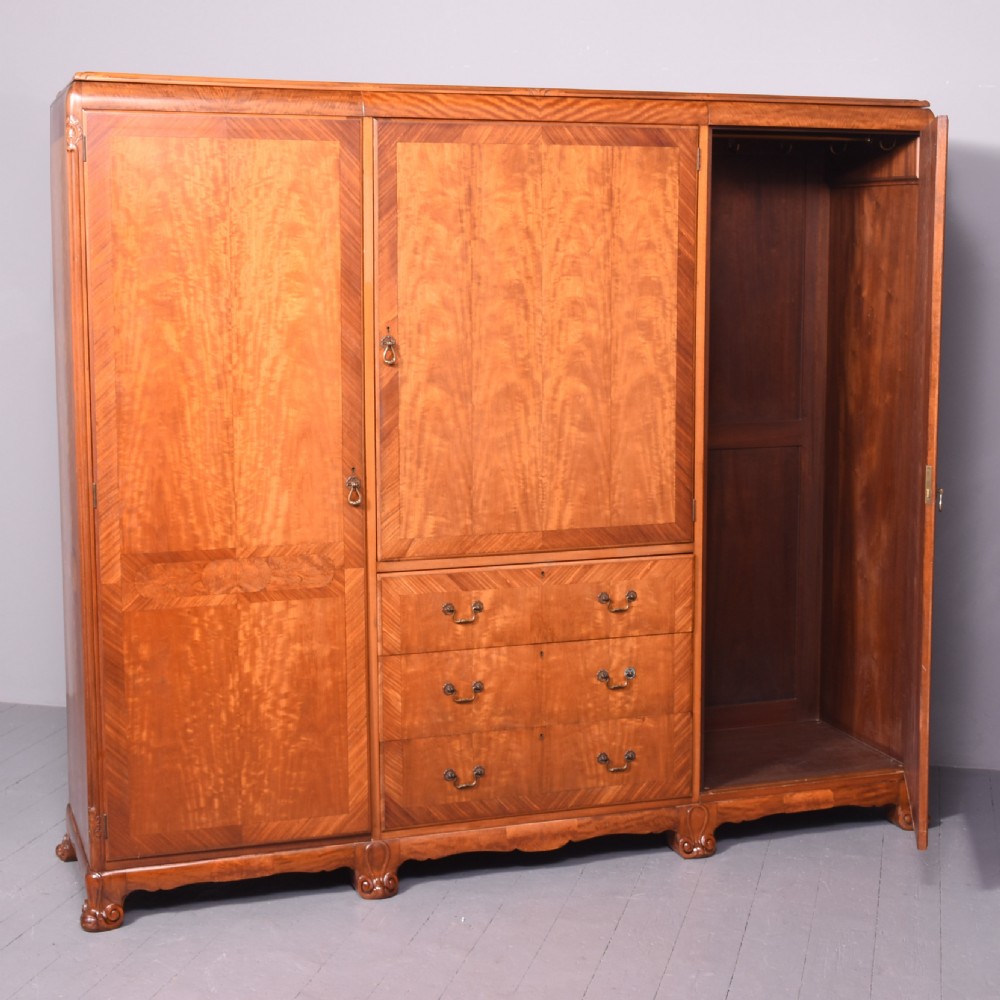 Large Whytock & Reid of Edinburgh Satin-Birch Wardrobe View VIII