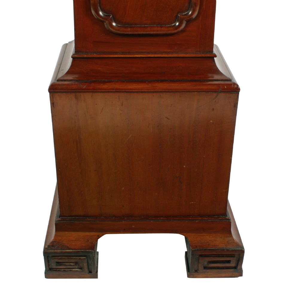 Mahogany cased Chinoiserie style Chiming Grandmother Clock View VII