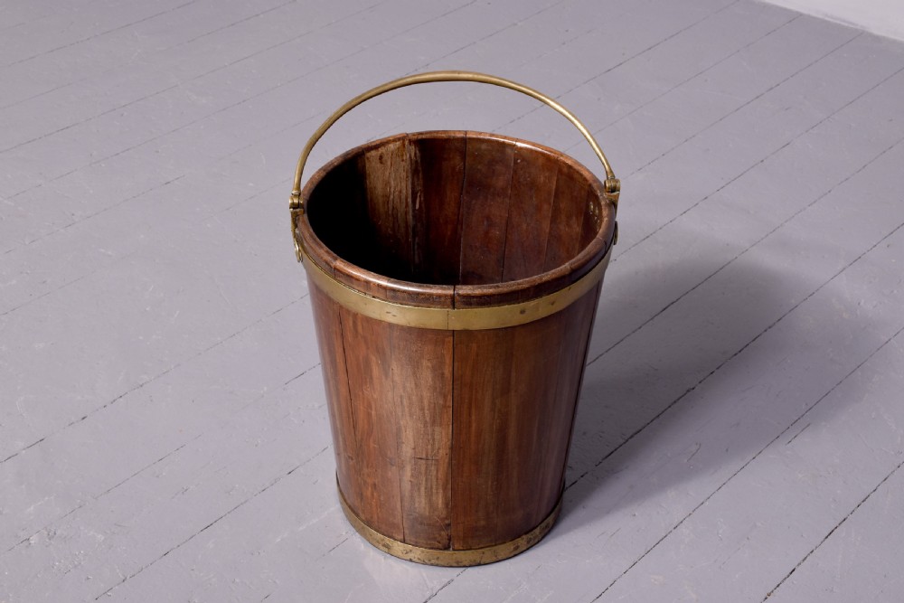 George III brass bound mahogany Irish peat Bucket View II