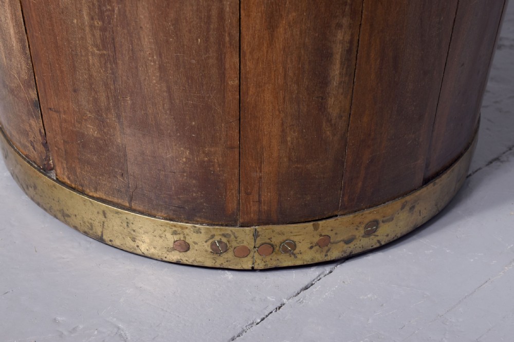 George III brass bound mahogany Irish peat Bucket View V