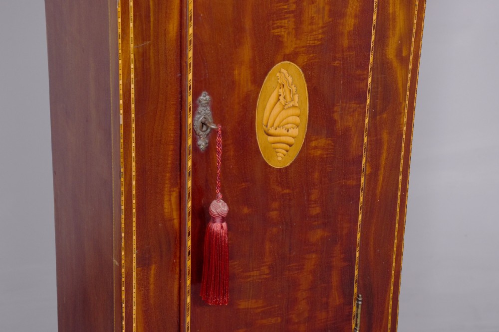 Quality inlaid brass faced mahogany Georgian grandfather clock by John Douglas of Galston View II