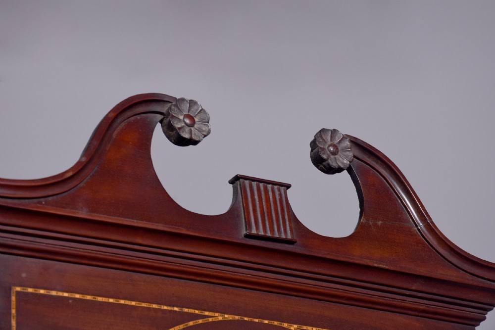 Quality inlaid brass faced mahogany Georgian grandfather clock by John Douglas of Galston View IV