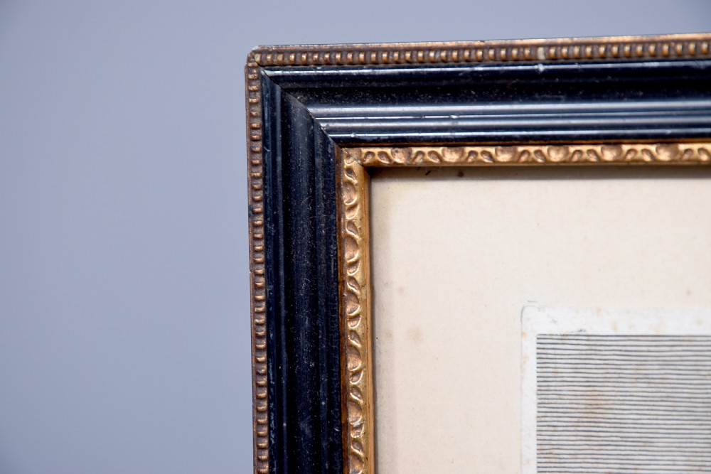 A collection of fifteen framed antique monochrome portrait engravings featuring oval borders and historical figures. View XXIV