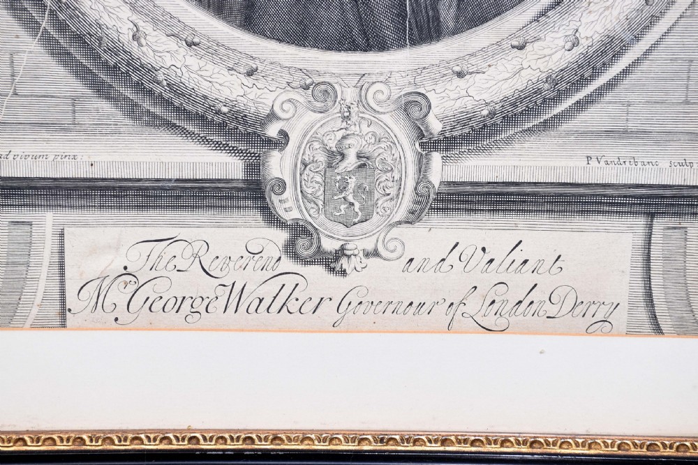 A collection of fifteen framed antique monochrome portrait engravings featuring oval borders and historical figures. View XXVI