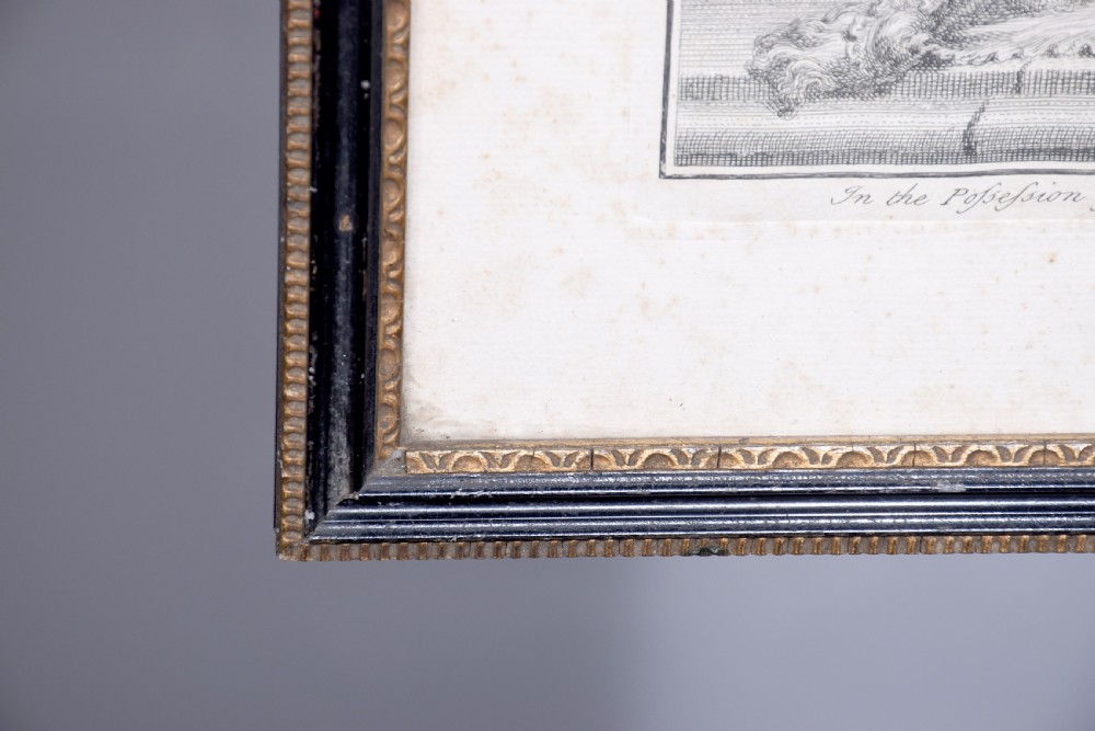 A collection of fifteen framed antique monochrome portrait engravings featuring oval borders and historical figures. View XXX