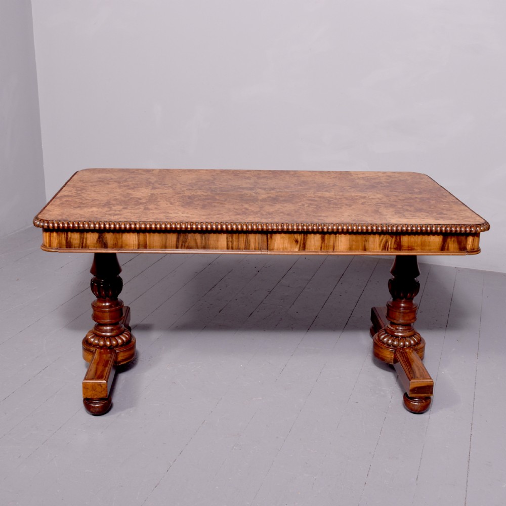 Regency Burr-Elm Free Standing Library Table