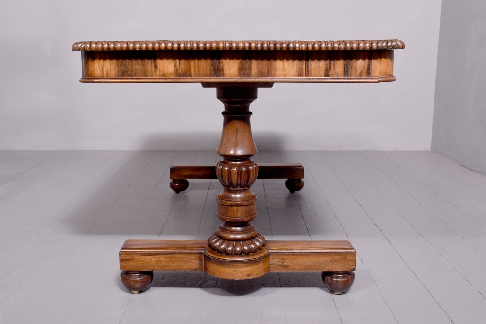 Regency Burr-Elm Free Standing Library Table View VIII