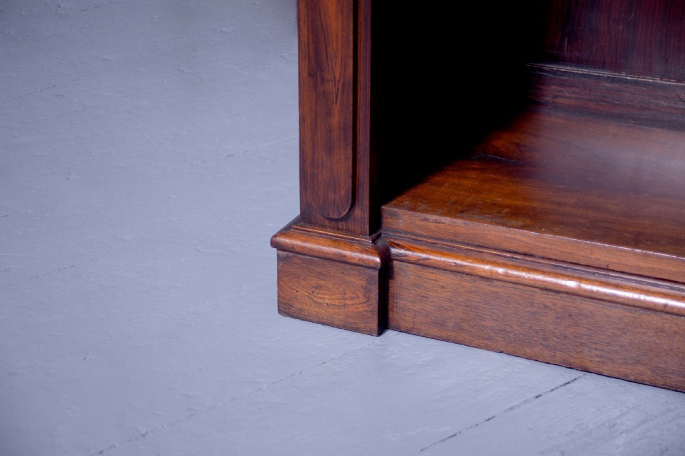 Rare Solid Rosewood Early Victorian Tall Open Bookcase View III