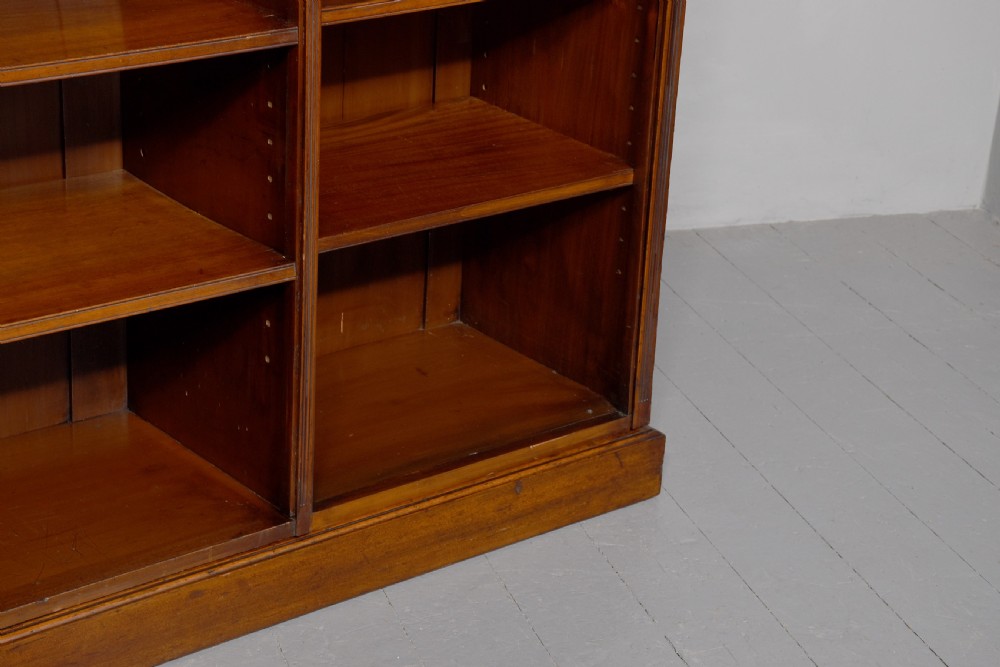 Quality, Late Victorian Large Mahogany three-section Open Bookcase View II