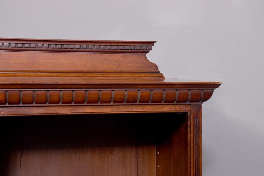 Quality, Late Victorian Large Mahogany three-section Open Bookcase View IV