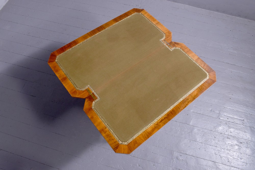 Classic Victorian Burr Walnut Card - Table View II