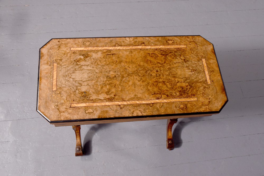Classic Victorian Burr Walnut Card - Table View VI