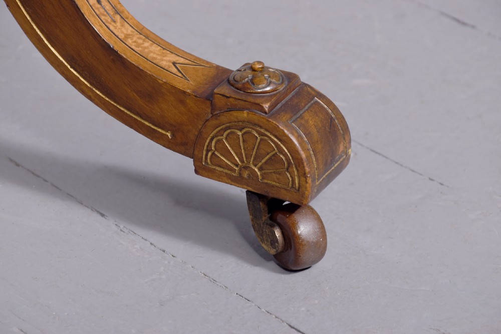 Classic Victorian Burr Walnut Card - Table View X