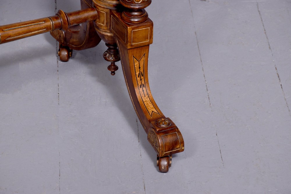 Classic Victorian Burr Walnut Card - Table View XII