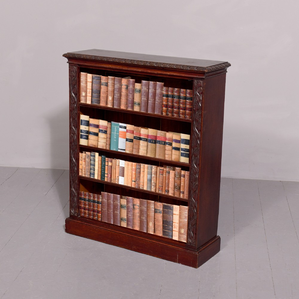 Carved Open Bookcase with Royal Connection View IX