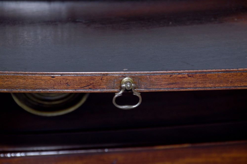 Neat size George 3rd mahogany bow - front chest of drawers with brushing slide and great colour and patina View VIII