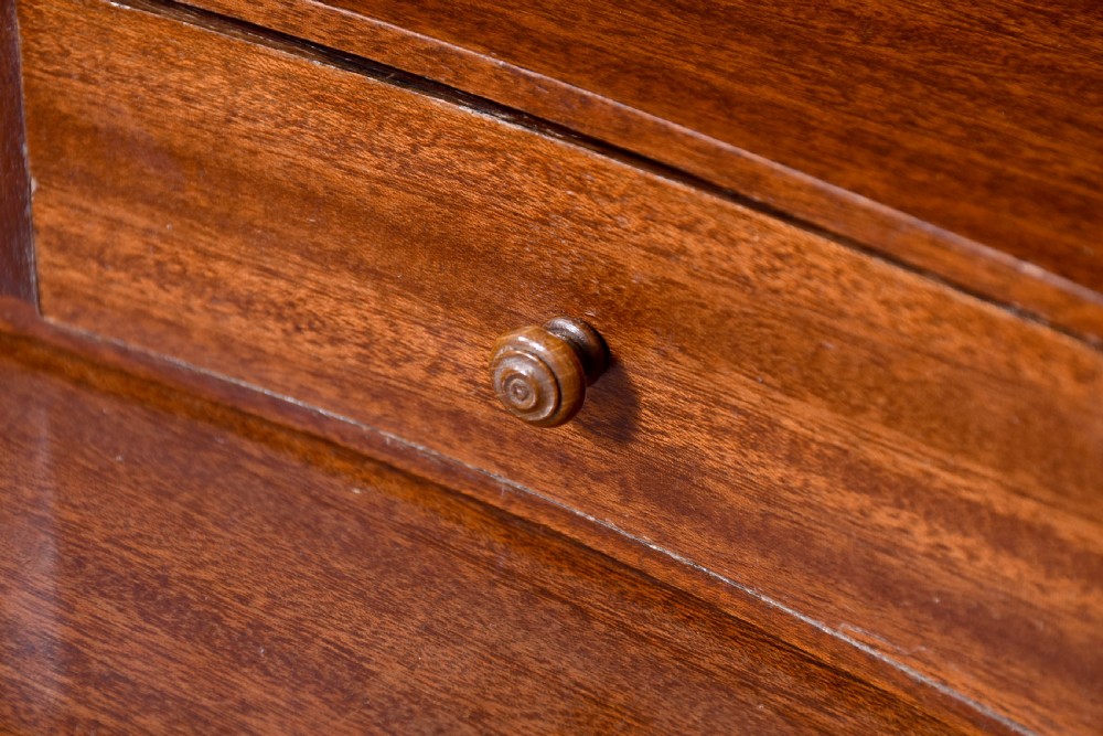 A small French Louis XV style slope-front writing desk featuring floral marquetry inlays, cabriole legs with brass mounts, and a brass gallery rail. View XIV