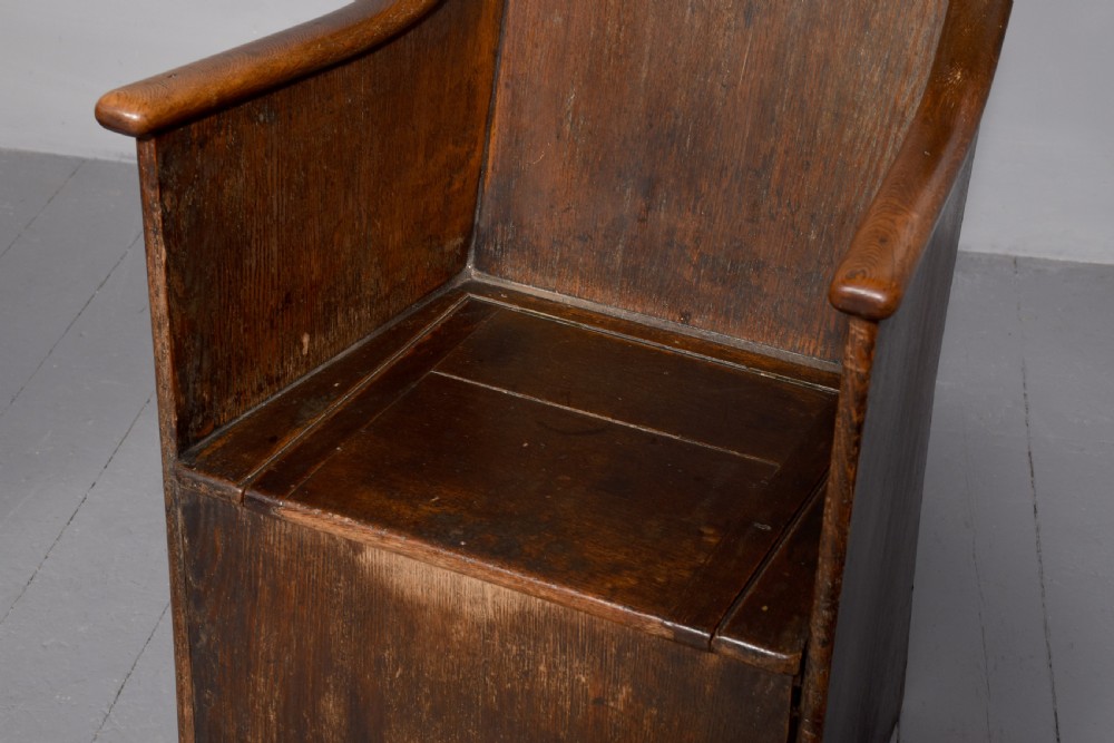 Pair of Solid Oak Hall Seats View III
