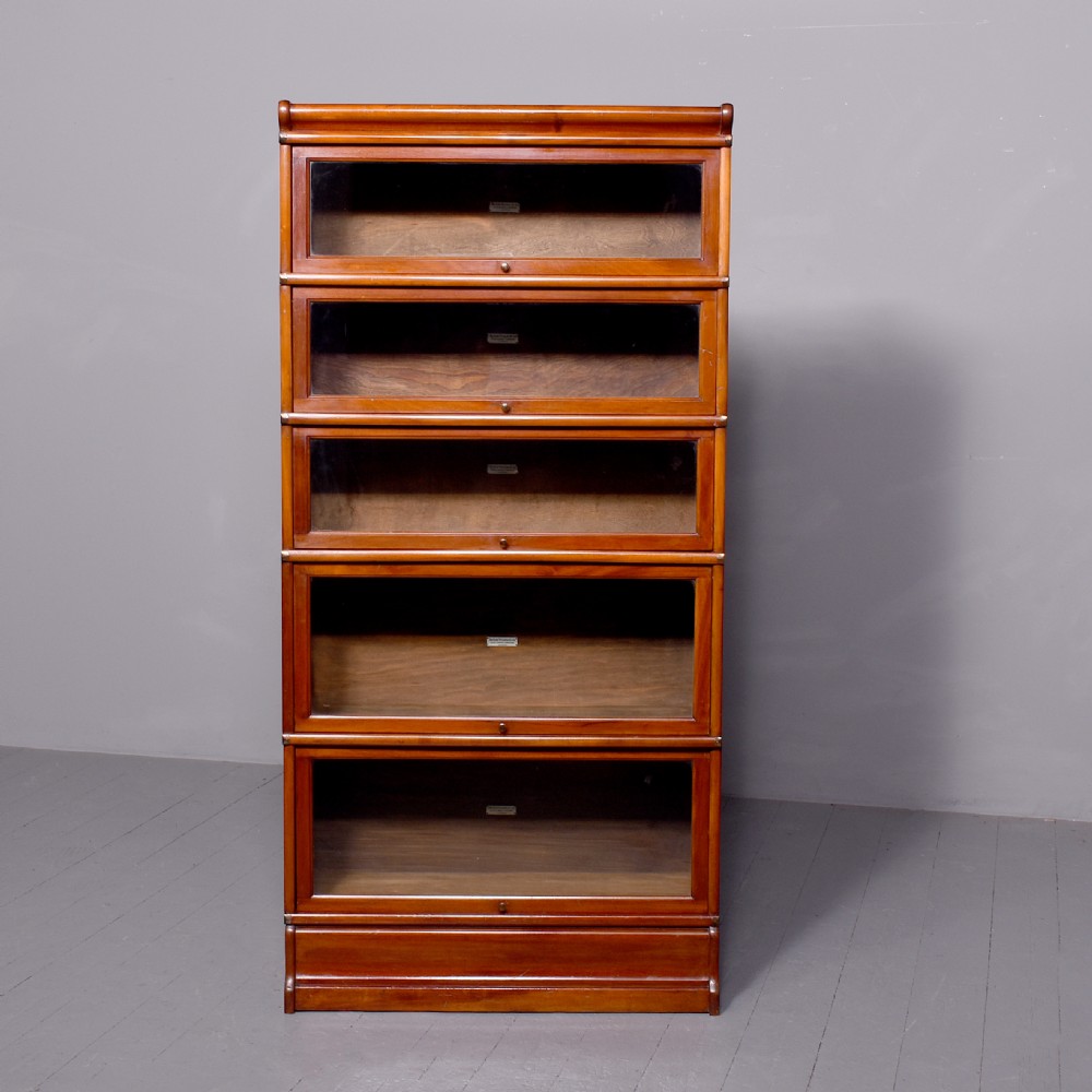 Globe - Wernicke five - section mahogany stacking bookcase, in perfect condition