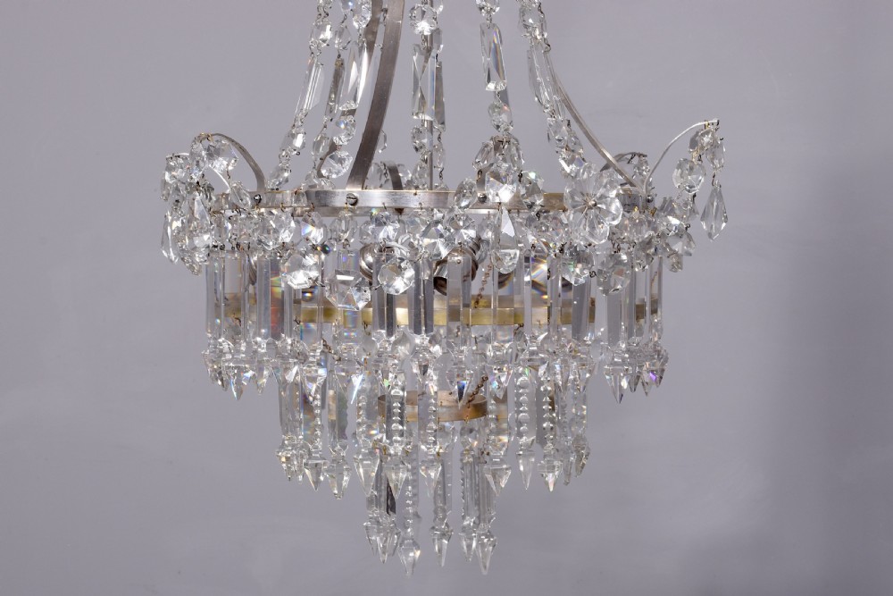 Silvered and Crystal Chandelier View II