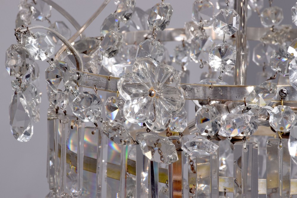 Silvered and Crystal Chandelier View V