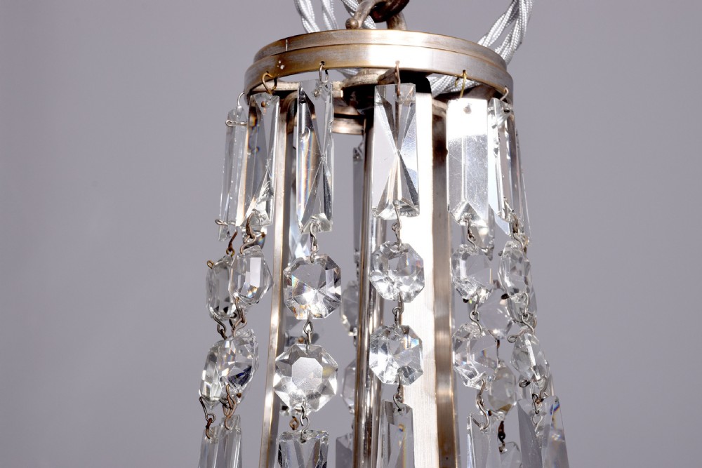 Silvered and Crystal Chandelier View VI