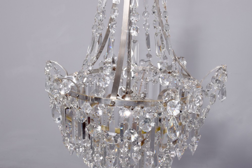 Silvered and Crystal Chandelier View VIII