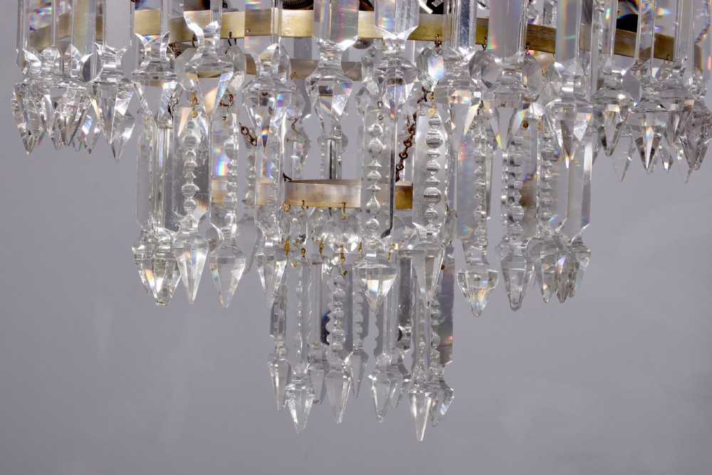 Silvered and Crystal Chandelier View IX