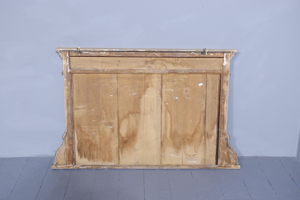 Neat size Regency Gilded Overmantel Mirror with Neoclassical Decoration View VI