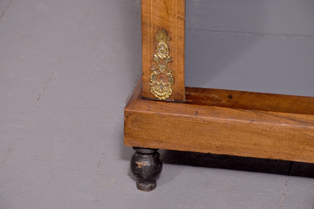 Mid - Victorian, neat sized inlaid - walnut, ormolu - mounted open bookcase View VII