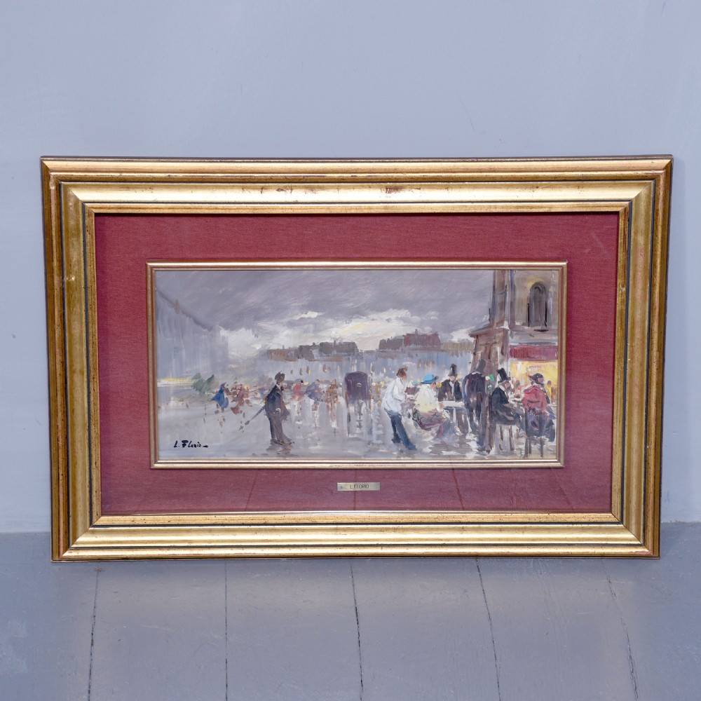 Stylish Oil Painting of a Street Scene