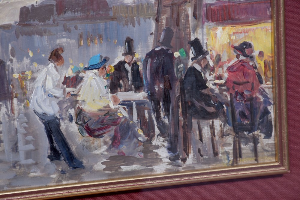 Stylish Oil Painting of a Street Scene View V