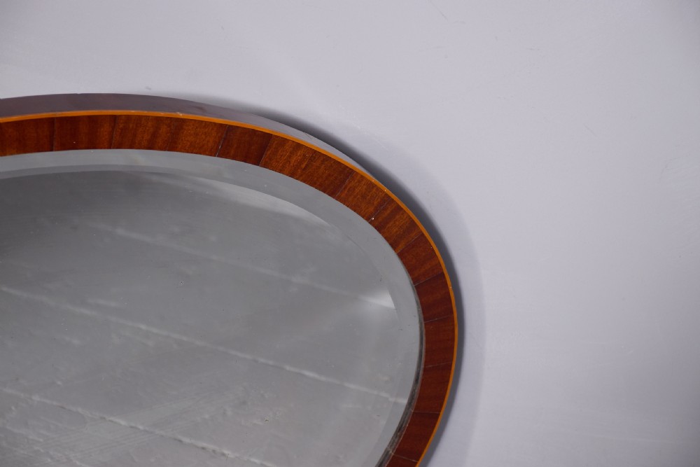 Oval Sheraton Style inlaid Wall Mirror View III