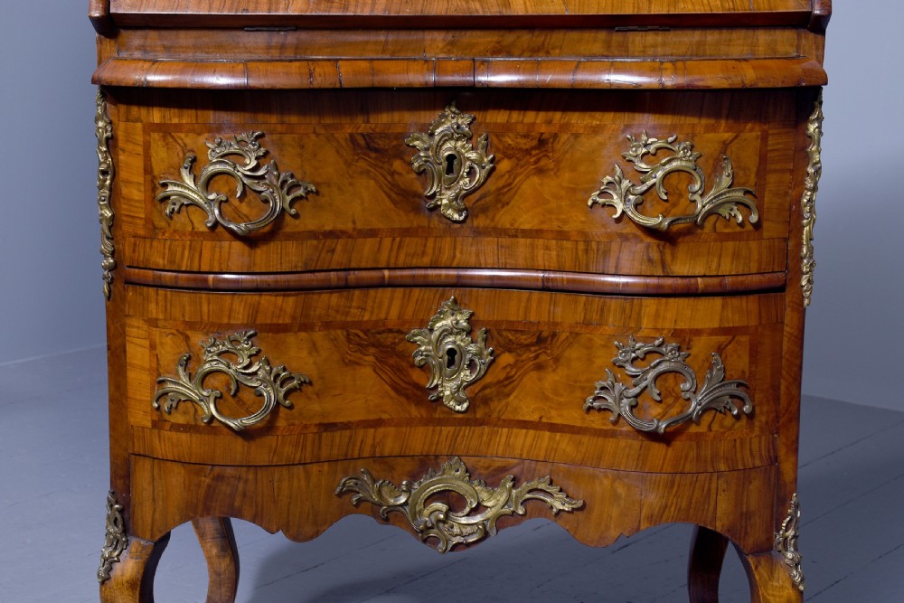 Attractive 19th Century French inlaid walnut ladies writing bureau View VI