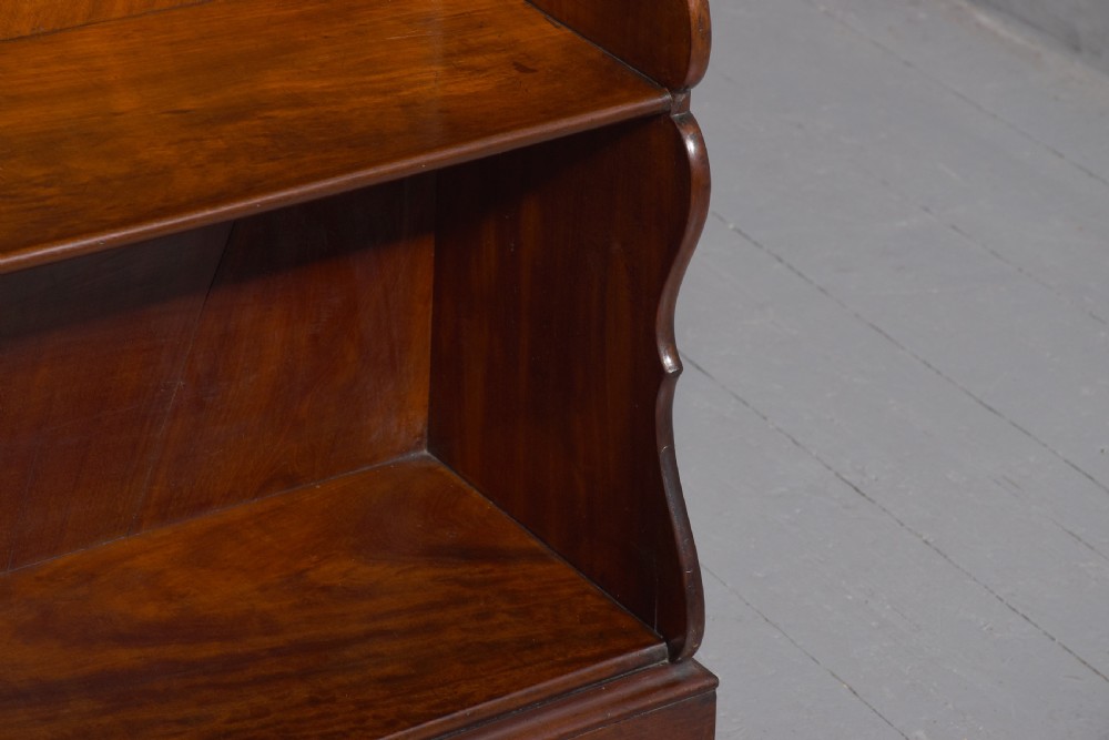 George IV Mahogany Waterfall Open Bookcase View II
