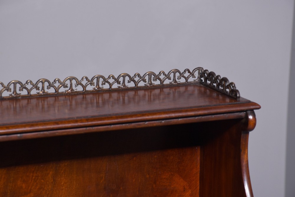 George IV Mahogany Waterfall Open Bookcase View III