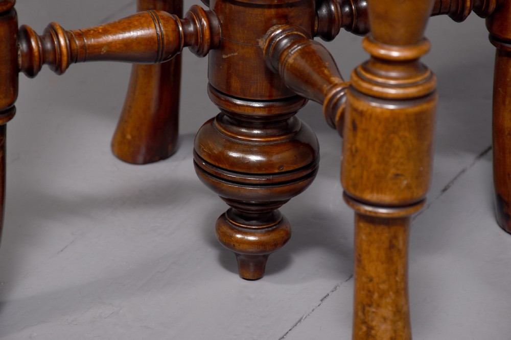 Victorian Birch revolving piano stool View II