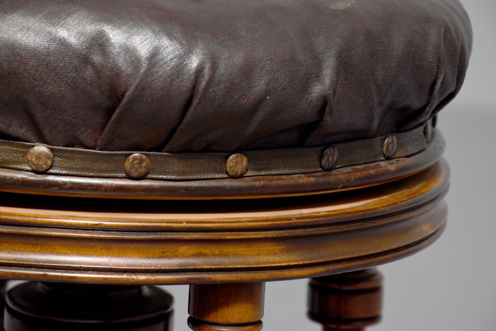 Victorian Birch revolving piano stool View IV