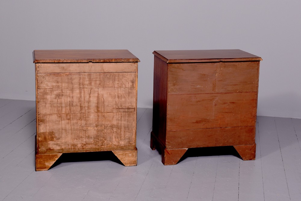 Pair of George III style neat size mahogany chests of drawers View II