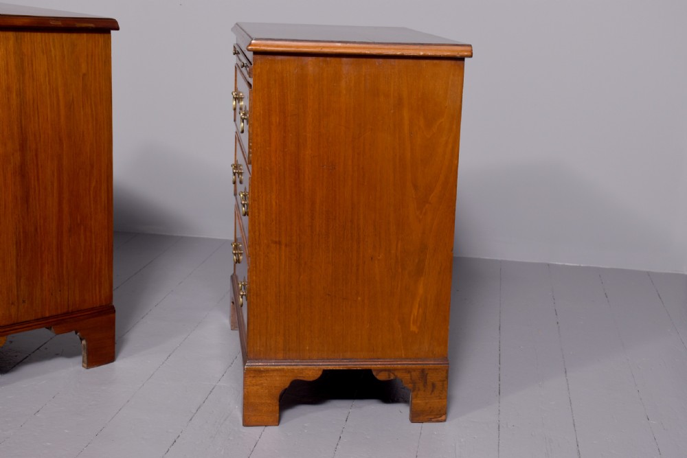 Pair of George III style neat size mahogany chests of drawers View III