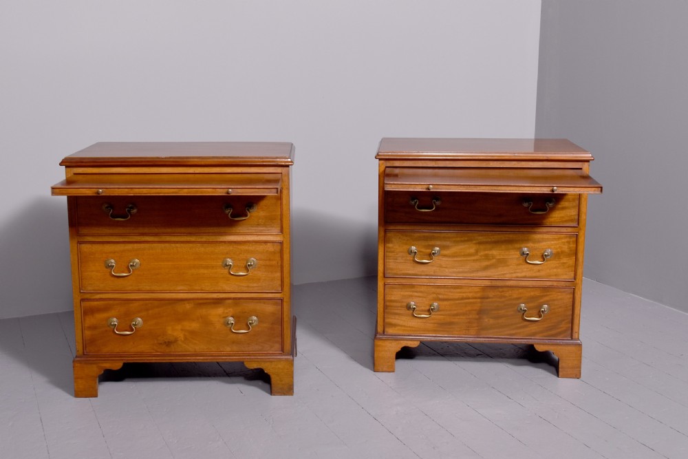 Pair of George III style neat size mahogany chests of drawers View V