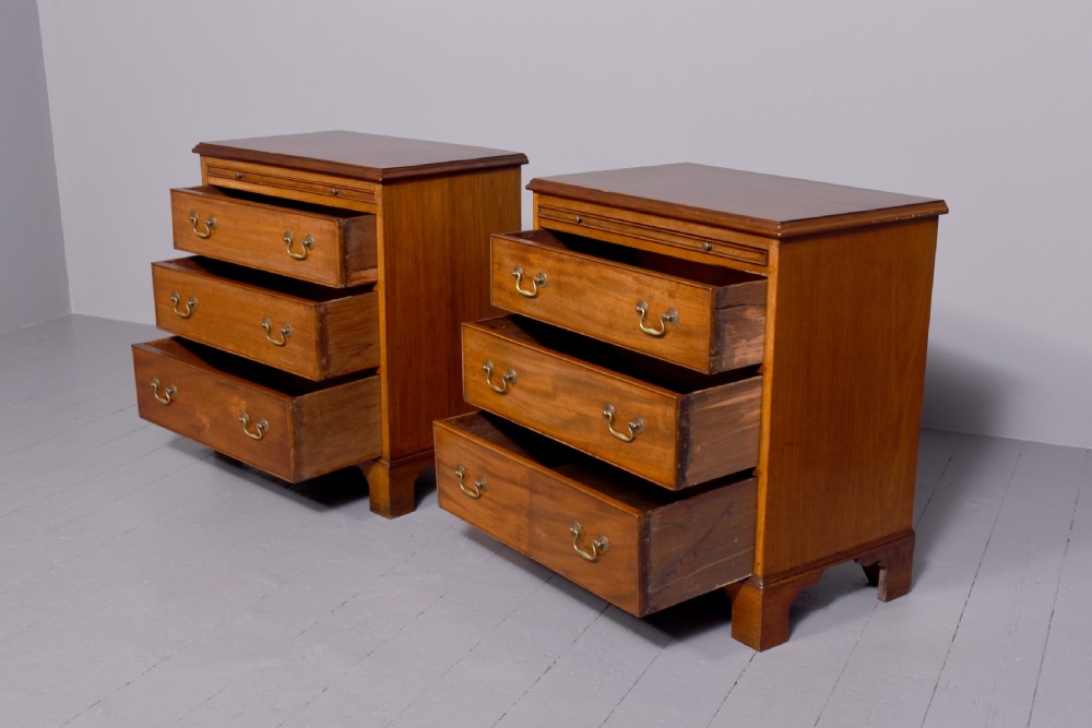 Pair of George III style neat size mahogany chests of drawers View VI