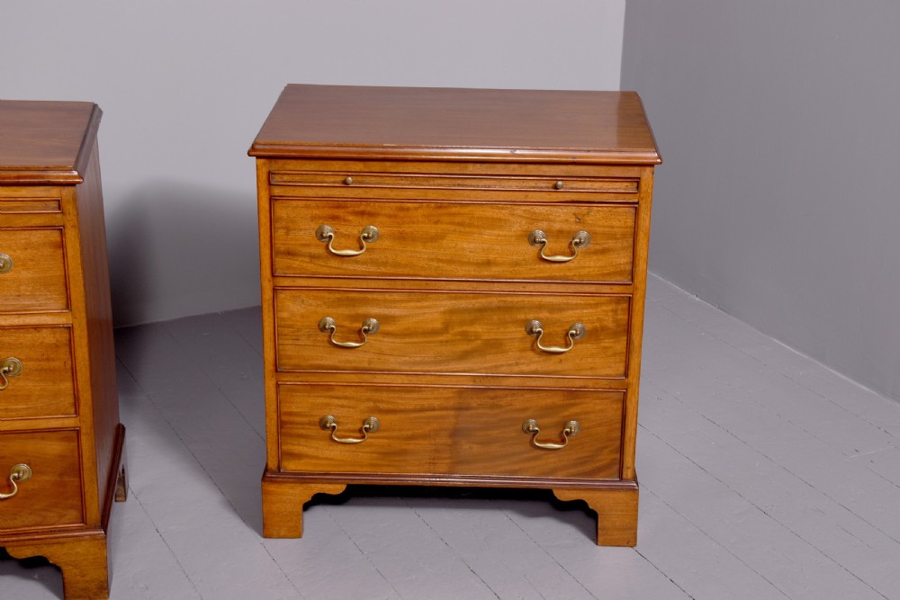 Pair of George III style neat size mahogany chests of drawers View VIII