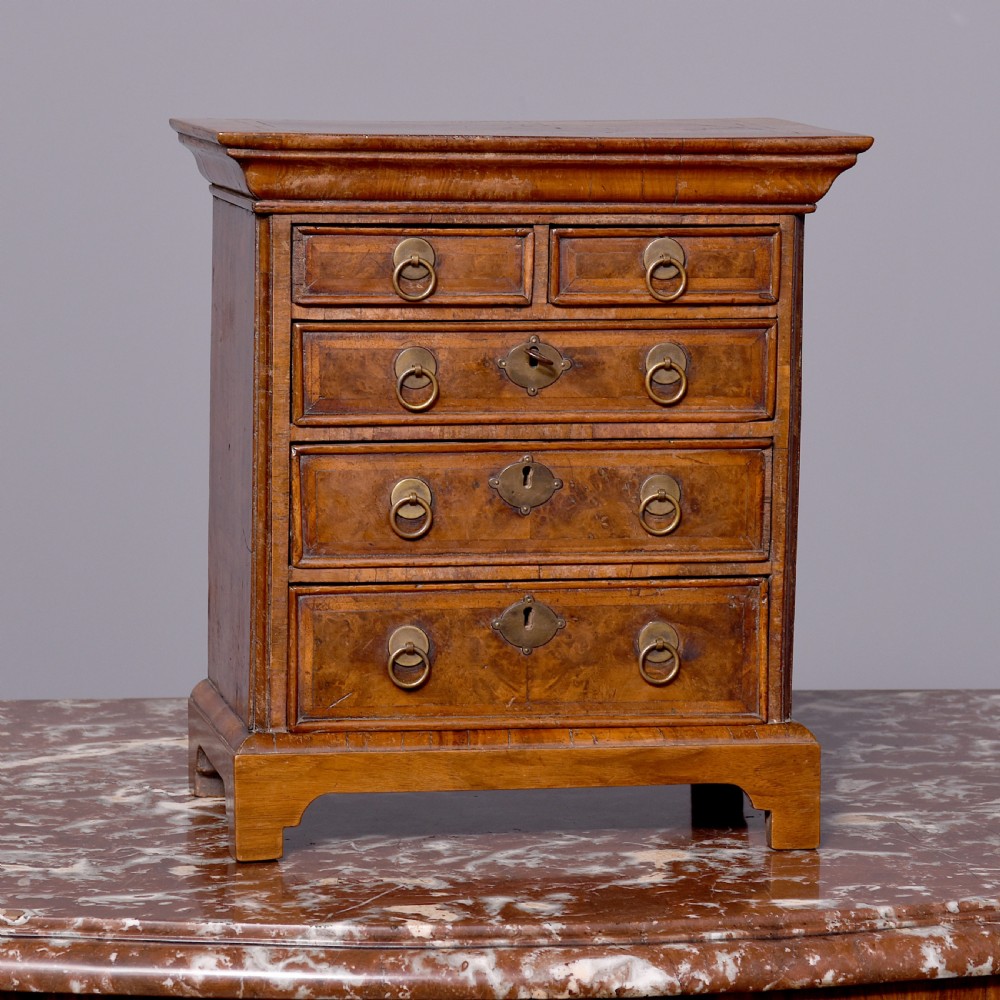 
George I Style Miniature Walnut Chest 