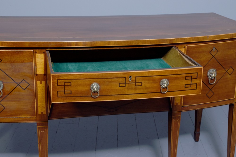 A Quality George III Mahogany and Inlaid Sideboard. View V