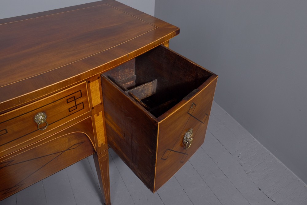 A Quality George III Mahogany and Inlaid Sideboard. View VII