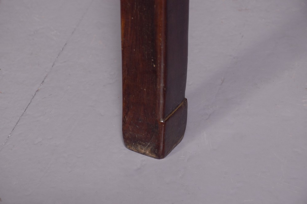 A pair of dark reddish-brown Chinese hongmu hardwood stands featuring square tops, straight legs, and humpback stretchers. View II