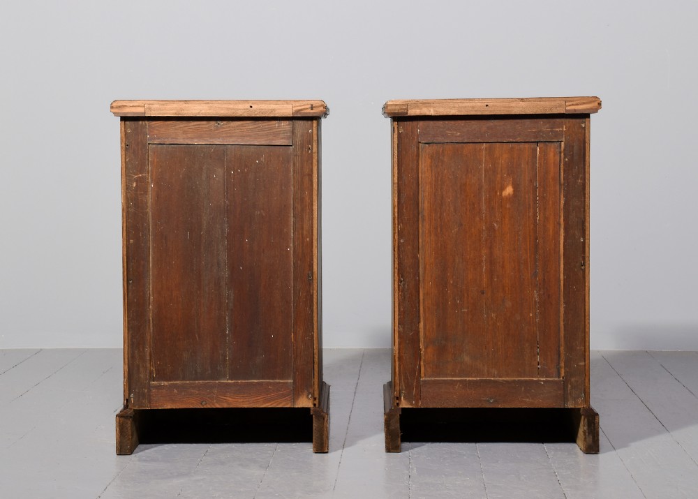 Pair of late 19th-century Arts and Crafts neat-sized ash chests of drawers/bedside lockers View IX