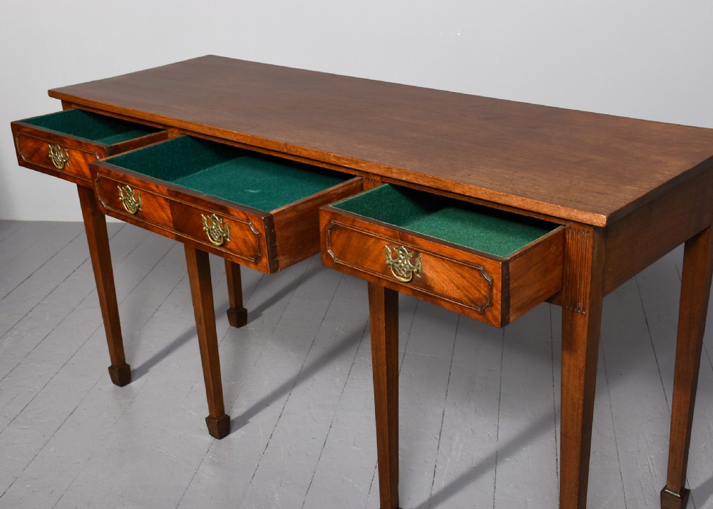 George III style mahogany hall table or serving table  View IV